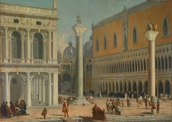 Die Piazzetta in Venedig mit dem Dogenpalast
